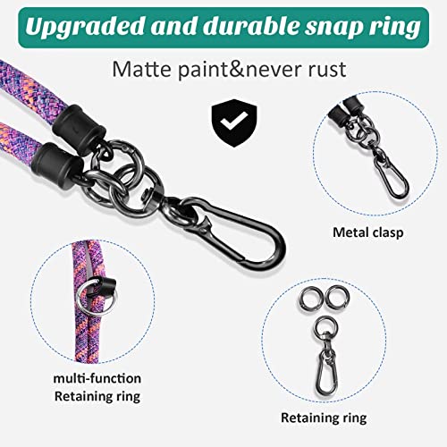 Cell Phone Lanyard, Universal Phone Crossbody Lanyards for Around The Neck, Necklace Lanyard & Wrist Strap with Phone Patch×2, Nylon Shoulder Phone Strap for Women Men