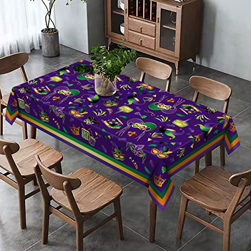 Hafangry Mardi Gras Carnival Tablecloth Masquerade Party Decoration New Orleans Mask Kitchen Dining Room Table Cover-60×84inch