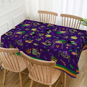 Hafangry Mardi Gras Carnival Tablecloth Masquerade Party Decoration New Orleans Mask Kitchen Dining Room Table Cover-60×84inch