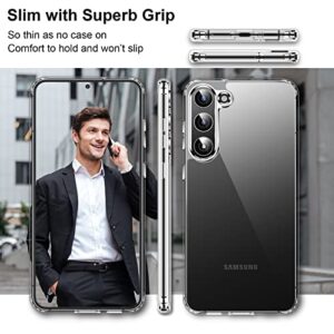 teloxy Crystal Clear Designed for Samsung Galaxy S23 Plus Case,[Anti-Yellowing][Military Drop Protection] Shockproof Protective Cover Slim Thin Phone Case for Galaxy S23 Plus 6.6''- Clear