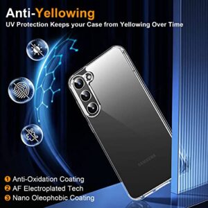 teloxy Crystal Clear Designed for Samsung Galaxy S23 Plus Case,[Anti-Yellowing][Military Drop Protection] Shockproof Protective Cover Slim Thin Phone Case for Galaxy S23 Plus 6.6''- Clear