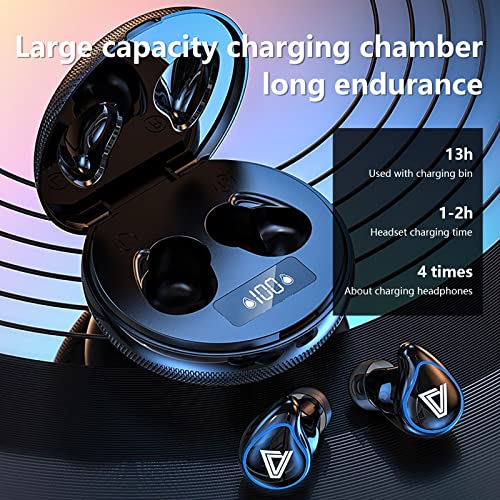 LILAJO Wireless Bluetooth Headset - True Stereo Binaural Earplugs with Light Magnetic Absorption - in-Ear Sports Headset - Noise Reduction Bluetooth Headset - Immersive Premium Sound