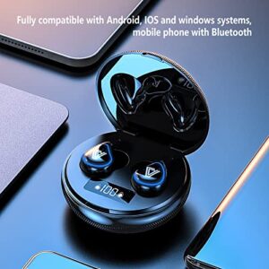 LILAJO Wireless Bluetooth Headset - True Stereo Binaural Earplugs with Light Magnetic Absorption - in-Ear Sports Headset - Noise Reduction Bluetooth Headset - Immersive Premium Sound