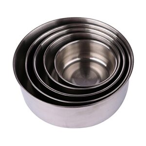 Food Containers with Lids Airtight, 5 Pcs Stainless Steel Home Kitchen Food Container Storage Mixing Bowl Set