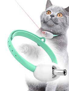 okcaha cat laser collar, automatic cat toy, cat toys for indoor cats, usb rechargeable, 15min auto-off, interactive smart amusing collars for kitten exercise, ideal gifts for cat lovers