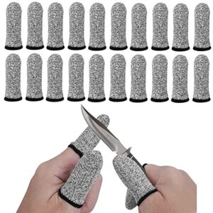 Zxfuture 12PCS Cut Resistant Finger Cots,Finger Sleeves, Glove Life Extender, Reusable Thumb Protectors Finger Covers Fingertip Protector for Cutting, Handicrafts, Craft (Pack of 12)