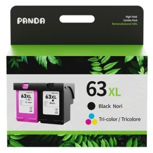 panda 1 bk 1 tri color remanufactured 63xl 63 ink cartridge for hp officejet 3830 4650 5255 envy 4520 4512 4513 deskjet 1112 2130 printer