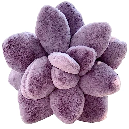 3D Succulent Pillow Super Soft Imitation Rabbit Fur Succulent Plush Pillows Creative Cactus Pillow Plant Shaped Decor Throw Pillow for Couch Sofa Bed Car Chair Cushion