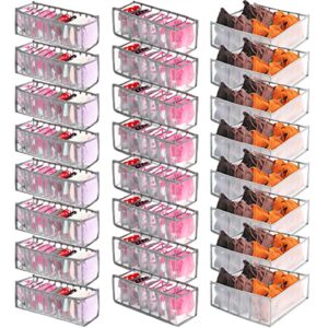 roowest 24 pcs wardrobe clothes organizer closet organizers foldable washable drawer dividers for clothes drawer organizer clothes jeans organizer for t-shirts,jeans,pants (6, 7, 11 grids)