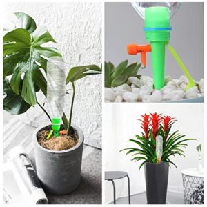 Self Watering Spikes, Adjustable Plant Watering Spikes with Slow Release Control Valve Switch, Insert Spikes Stakes, Automatic Drip Irrigation Watering Devices for Indoor and Outdoor