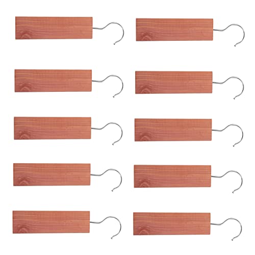 LIFKOME 10pack Cedar Blocks for Clothes Storage Cedar Hangers Cedar Blocks for Clothes Storage Cedar Ups Aromatic Cedar Balls Hangers Storage Accessories Closets Drawers