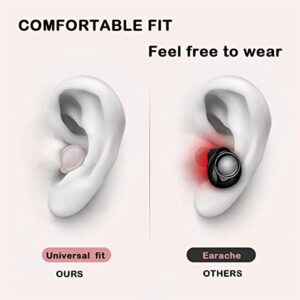 Xmenha Wireless Tiny Smallest Invisible Earbuds Hidden Discreet for Work Bluetooth Invisible Hidden Headphones Micro Sleep Mini Earbuds Small Ear Canals Sleepping Buds Sleep Ear Buds Side Sleepers