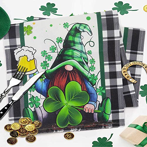 St Patricks Day Table Runner, Spring Gnome Table Runner Shamrock Table Runner Green St Patricks Runner Kitchen Dinning Table Decoration for Home Party Decor 14 x 71 Inch