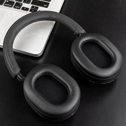 SOULWIT Replacement Earpads for Sony WH-1000XM5 (WH1000XM5) Noise Canceling Headphones, Ear Pads Cushions with Noise Isolation Memory Foam, Added Thickness - Black