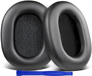 soulwit replacement earpads for sony wh-1000xm5 (wh1000xm5) noise canceling headphones, ear pads cushions with noise isolation memory foam, added thickness - black