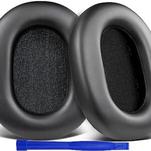 SOULWIT Replacement Earpads for Sony WH-1000XM5 (WH1000XM5) Noise Canceling Headphones, Ear Pads Cushions with Noise Isolation Memory Foam, Added Thickness - Black