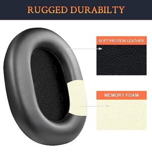 SOULWIT Replacement Earpads for Sony WH-1000XM5 (WH1000XM5) Noise Canceling Headphones, Ear Pads Cushions with Noise Isolation Memory Foam, Added Thickness - Black