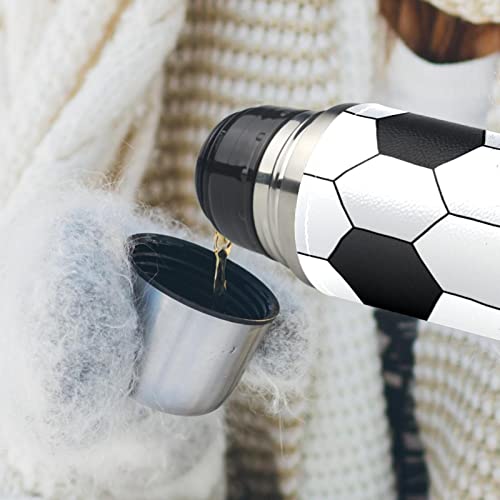 Soccer Background Stainless Steel Water Bottle Leak-Proof, Double Walled Vacuum Insulated Flask Thermos Cup Travel Mug 17 OZ