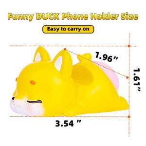 MuMyer Cute Phone Holder Funny Dog Cell Phone Stand with Cartoon Silicone Butt for Desk Home Office Car Decor Ornament Gift