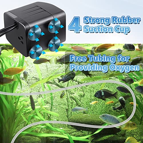 2 Pack 15W 220GPH Submersible Fountain Water Pump with 12 LED Lights, Aquarium Fish Tank Water Pump with 13mm and 8mm Spray Nozzles 9.8ft Tubing for Water Feature Pond Home Fountain Statuary Gardens