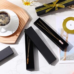 36 Pcs Jewelry Necklace Gift Boxes Sponge Filled Boxes Jewelry Cardboard Jewelry Boxes Necklace with Gold Ribbon Boxes Necklace Packaging for Wedding Birthday Anniversary Ceremony(Black)