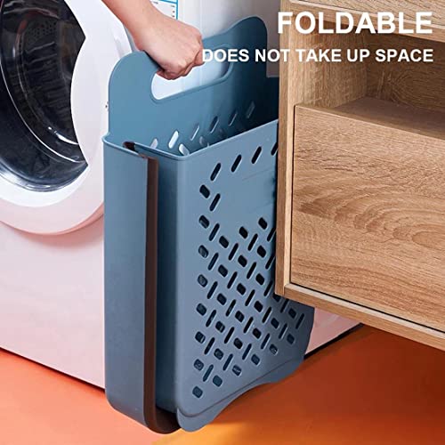 WMGoods Laundry Basket, Portable Laundry Basket Plastic, Collapsible Laundry Baskets, Large Basket, Storage Basket, Home Wall Mounted Laundry Basket, Laundry Organizer, Suitable for Bedroom, Bathroom