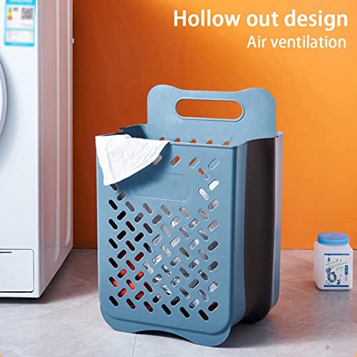 WMGoods Laundry Basket, Portable Laundry Basket Plastic, Collapsible Laundry Baskets, Large Basket, Storage Basket, Home Wall Mounted Laundry Basket, Laundry Organizer, Suitable for Bedroom, Bathroom