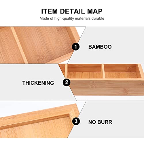 Cabilock Desktop Divided Serving Tray Wood Serving Tray 9 Compartments Divided Platter Chic Vegetable Tray Household Food Plate for Snacks Dry Fruits Appetizers Square Dinnerware Sets Serving Platter