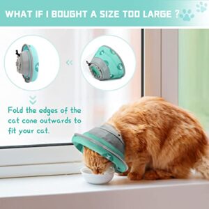 Supet Cat Cone Collar Soft to Stop Licking After Surgery Cat Recovery Collar for Small Large Cats Adjustable Elizabethan Collar for Cats Kittens