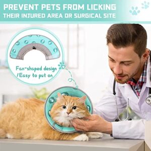 Supet Cat Cone Collar Soft to Stop Licking After Surgery Cat Recovery Collar for Small Large Cats Adjustable Elizabethan Collar for Cats Kittens