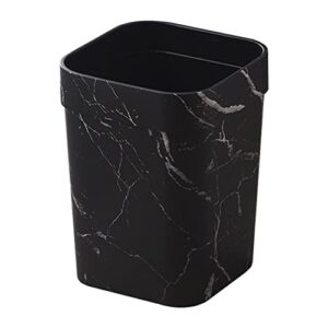 CCBUY Uncovered Trash Can Creative Marble Garbage Can Paper Waste Basket Dustbin Pen Pencil Desktop Storage Organizer for Home Kitchen Bathroom Office