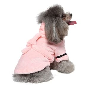 HonpraD Girl Pet Clothes Bathrobe Pet Towel Bath Custume Hotel Nightgown Pajamas Dog Bathrobe Cat Clothes Extra Large Dog Sweaters for Large Breeds