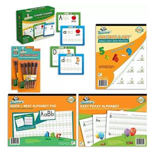 channie's learning with ease for special needs large blocks kit, k, 1st, dyslexia, dysgraphia, adhd, and autism