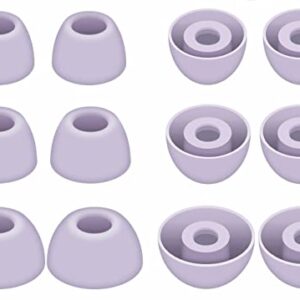 BLLQ Galaxy Buds Pro 2 Ear Tip Ear Gels Earuds Tip Silicone Tips Compatible with Galaxy Buds Pro 2, S/M/L 3 Size 6 Pairs Bora Purple,GBP2SP