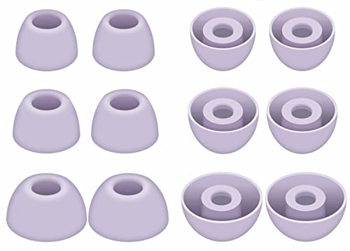 BLLQ Galaxy Buds Pro 2 Ear Tip Ear Gels Earuds Tip Silicone Tips Compatible with Galaxy Buds Pro 2, S/M/L 3 Size 6 Pairs Bora Purple,GBP2SP