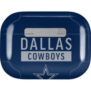 Skinit Decal Audio Skin Compatible with Apple AirPods Pro (2rd Gen, 2022) - Officially Licensed NFL Dallas Cowboys Blue Performance Series Design