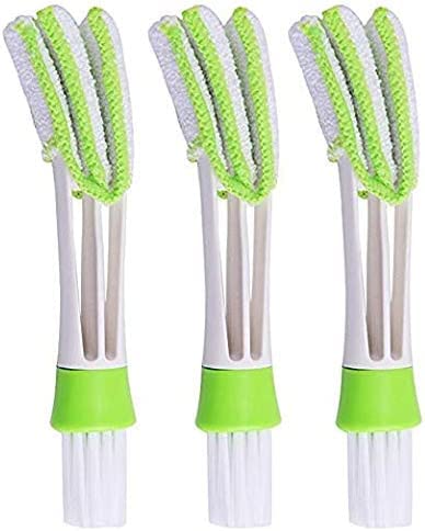 VENDOSMini Duster for Car Air Vent, Set of 3 Automotive Air Conditioner Cleaner and Brush, Dust Collector Cleaning Cloth Tool for Keyboard Window Leaves Blinds Shutter Glasses Fan
