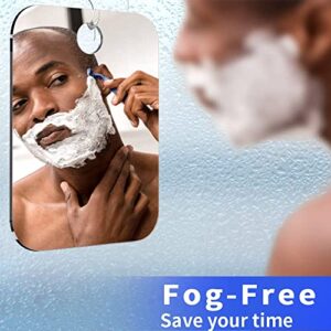 Shower Fog Free Mirror Shave (Medium 2 Pcs 6"x4") Shower Mirror Fogless for Shaving,Unbreakable Anti Fog Mirror,Portable Handheld Mirror, Frameless Plastic Makeup Mirror, Bathroom Wall Mirror Hanging