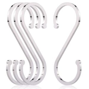 Weixinghera Hook Set, Heavy Duty S Hooks, Closet Hooks, Small S Hooks, Patio Hooks, Home Living Multi-Purpose Hooks, 20 PCS, Large, Medium, Small,(White + Black Hook)