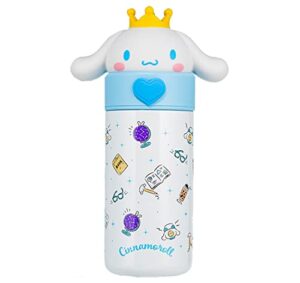 cinnamoroll stainless steel insulated water bottle 350ml - blue