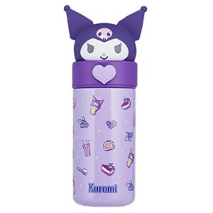 Kuromi Stainless Steel Insulated Water Bottle 350ml - Purple