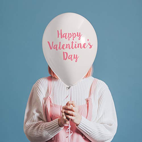 60PCS Valentine’s Day Decorations Latex Balloons - Heart Valentines School Class Home Party Supplies Ornaments