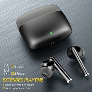 yobola Wireless Earbuds, Bluetooth Earbuds in Ear Deep Bass HiFi Stereo, IPX7 Waterproof Bluetooth Headphones 5.3 Touch Control, Wireless Headphones 4 Microphone Clear Call, Lightweight and Fit