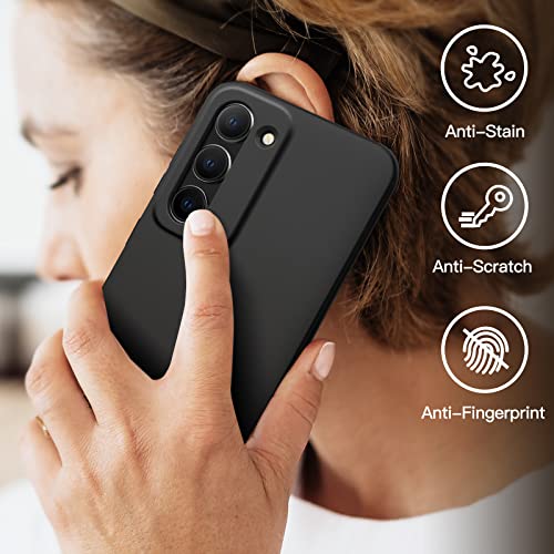 JETech Slim Fit Case for Samsung Galaxy S23 5G 6.1-Inch, Soft TPU Thin Protective Phone Cover with Matte Finish, Shockproof (Black)