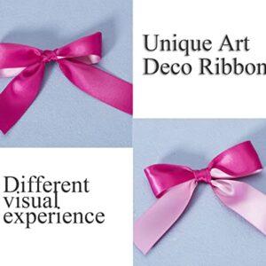 YASEO Double-Sided Two-Tone Ribbon, 20 Yards 1 Inch Double Faced Pink and Rose Satin Ribbon for Valentine's Day, Wedding, Birthday, Gift Wrapping and Party Decor