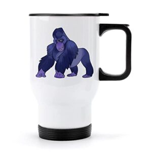 gorilla 14 oz travel coffee mug stainless steel vacuum insulated cup with lid