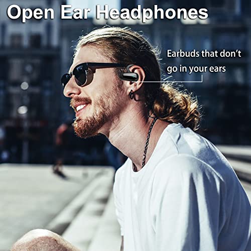 Open Ear Earbuds Sport Open Earbuds Wireless Bluetooth Earbuds with Earhooks 30Hrs Playtime with Charging Case and LED Power Display Sweat Resistant for Outdoor Sports, Running and Workouts, Green