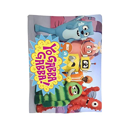 Pobecan Yo Gabba Anime Gabba! Blanket Throw Blankets Ultra Soft Flannel Lightweight Throws for Couch, Bed,All Seasons Use 40"x30"