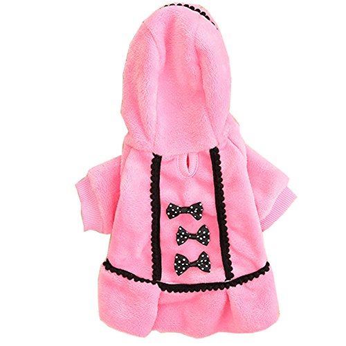 HonpraD Puppy Clothes Dog Jacket Costume Apparel Coat Supplies Puppy Winter Pet Clothes Soft Stretch Warm Fleece Pull-Over