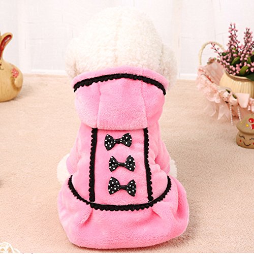 HonpraD Puppy Clothes Dog Jacket Costume Apparel Coat Supplies Puppy Winter Pet Clothes Soft Stretch Warm Fleece Pull-Over